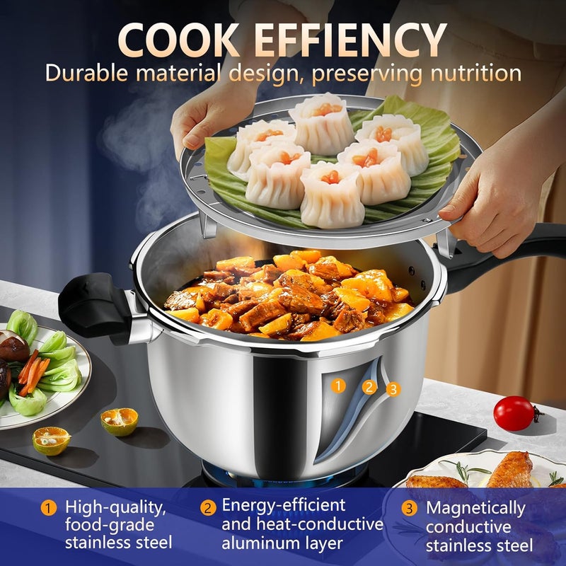 KAIVESEA Pressure Cooker Stainless Steel ollas de presión para cocinar stovetop pressure cookers 4.22qt olla de presion rice cooker mini pressure cookers stainless steel small pressure cooker - Image 5